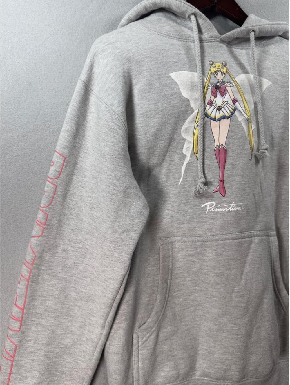 Primitive x Sailor Moon Gray Graphic Hoodie – Size Small